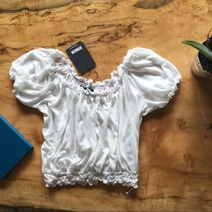 NWT Reformation Louie Top | Ruffled crop top